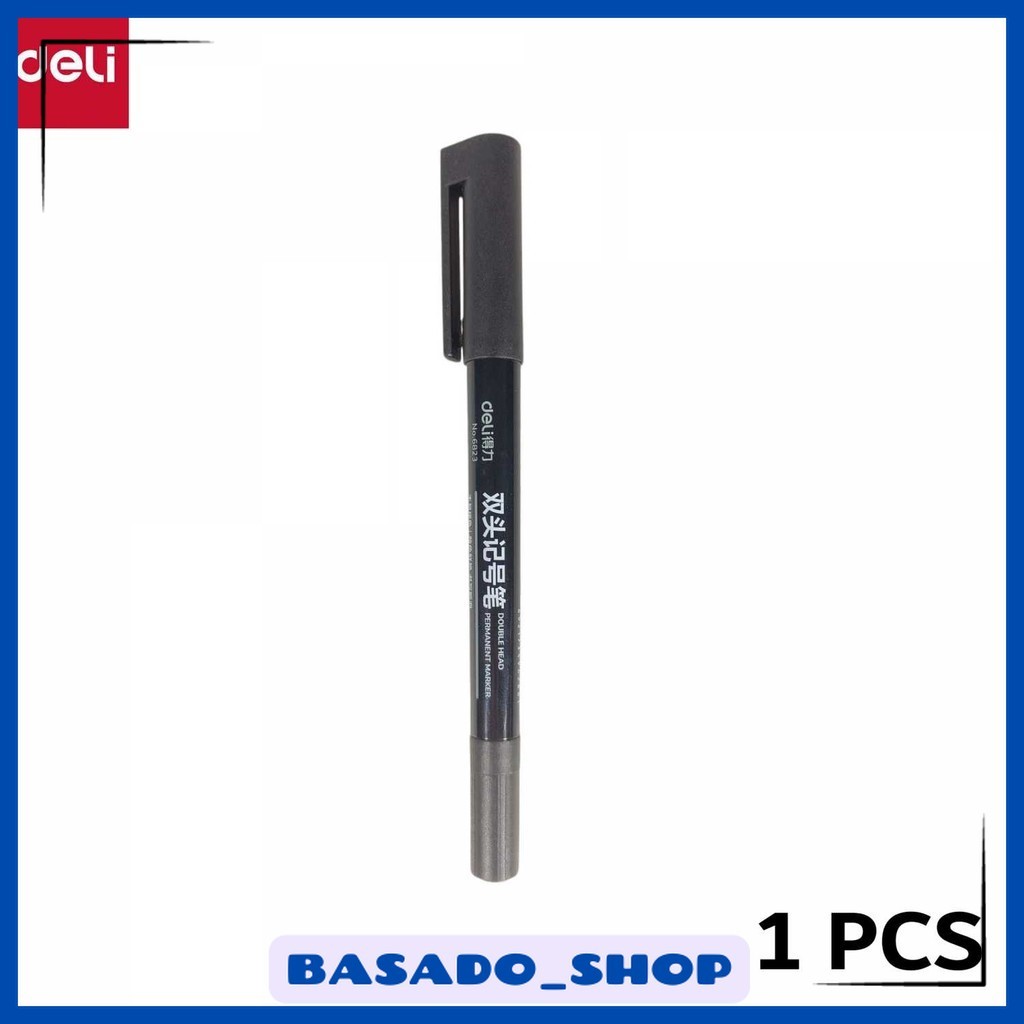

Pena Permanen Dual Head Tip Marker Pens Waterproof - 6823