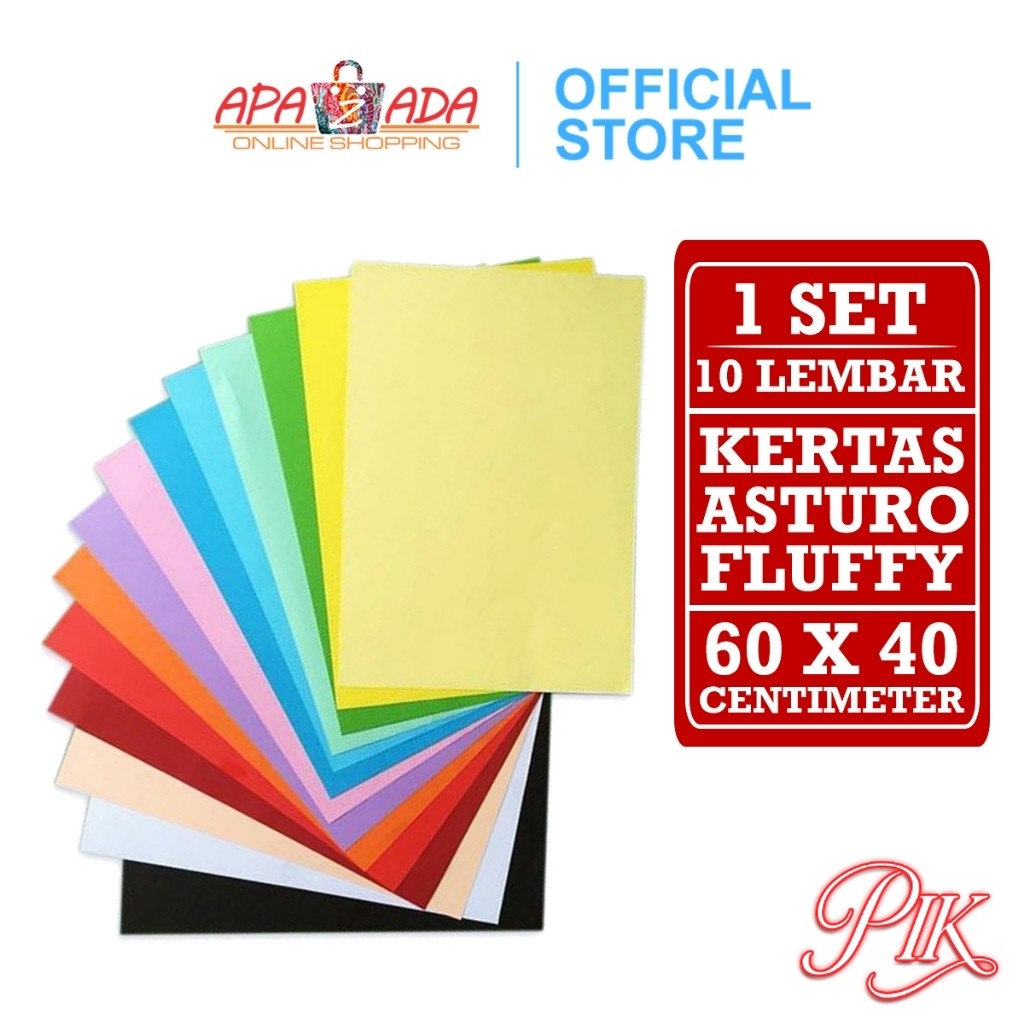 

Kertas Asturo Fluffy 60 x 40 Cm [10 Lembar] / Kertas Manila Fluffy Warna SPT-P-40x60
