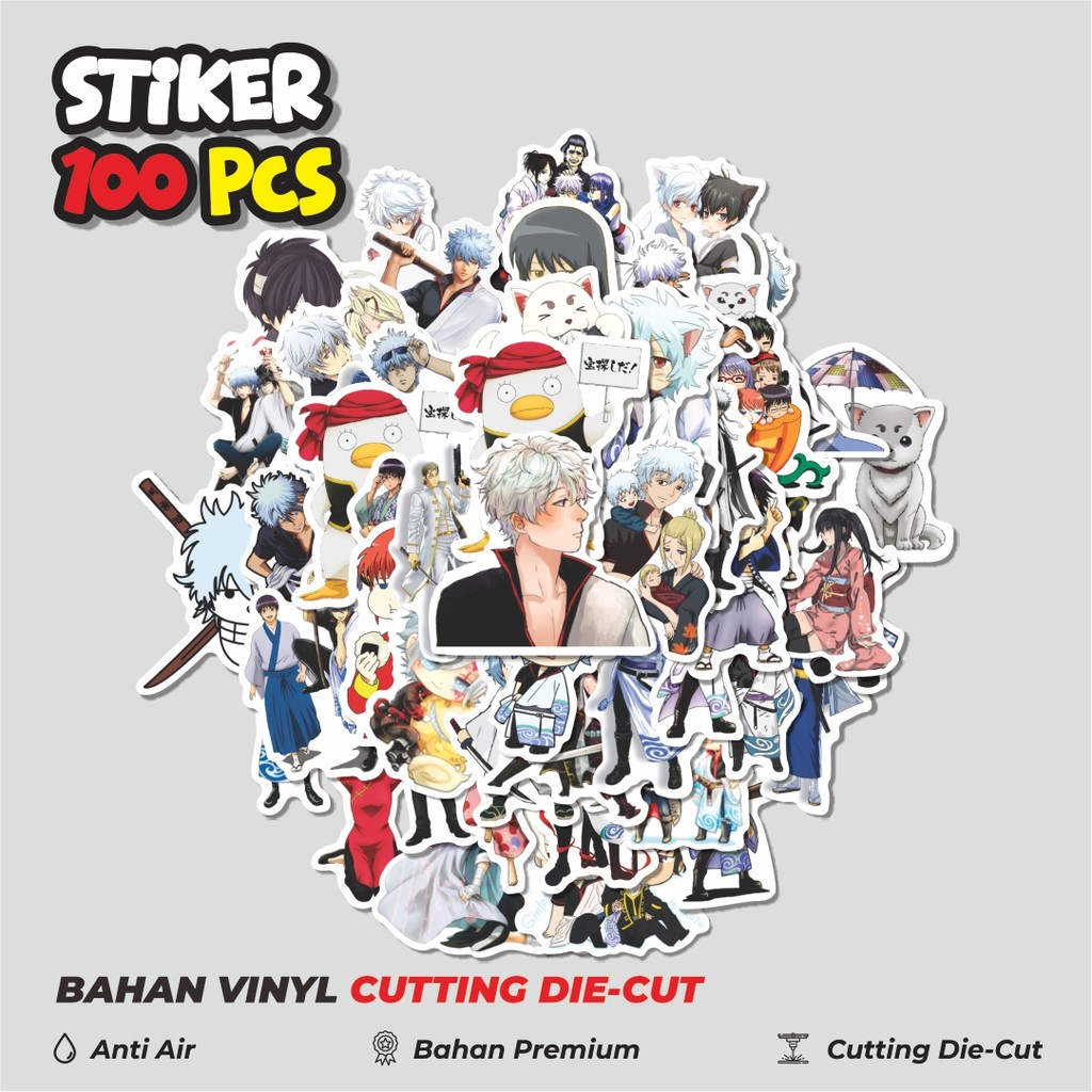 

Terbaru! 50 pcs Sticker Anime Gintama Dekorasi Lucu Kreatif untuk Notebook, Skateboard, HP