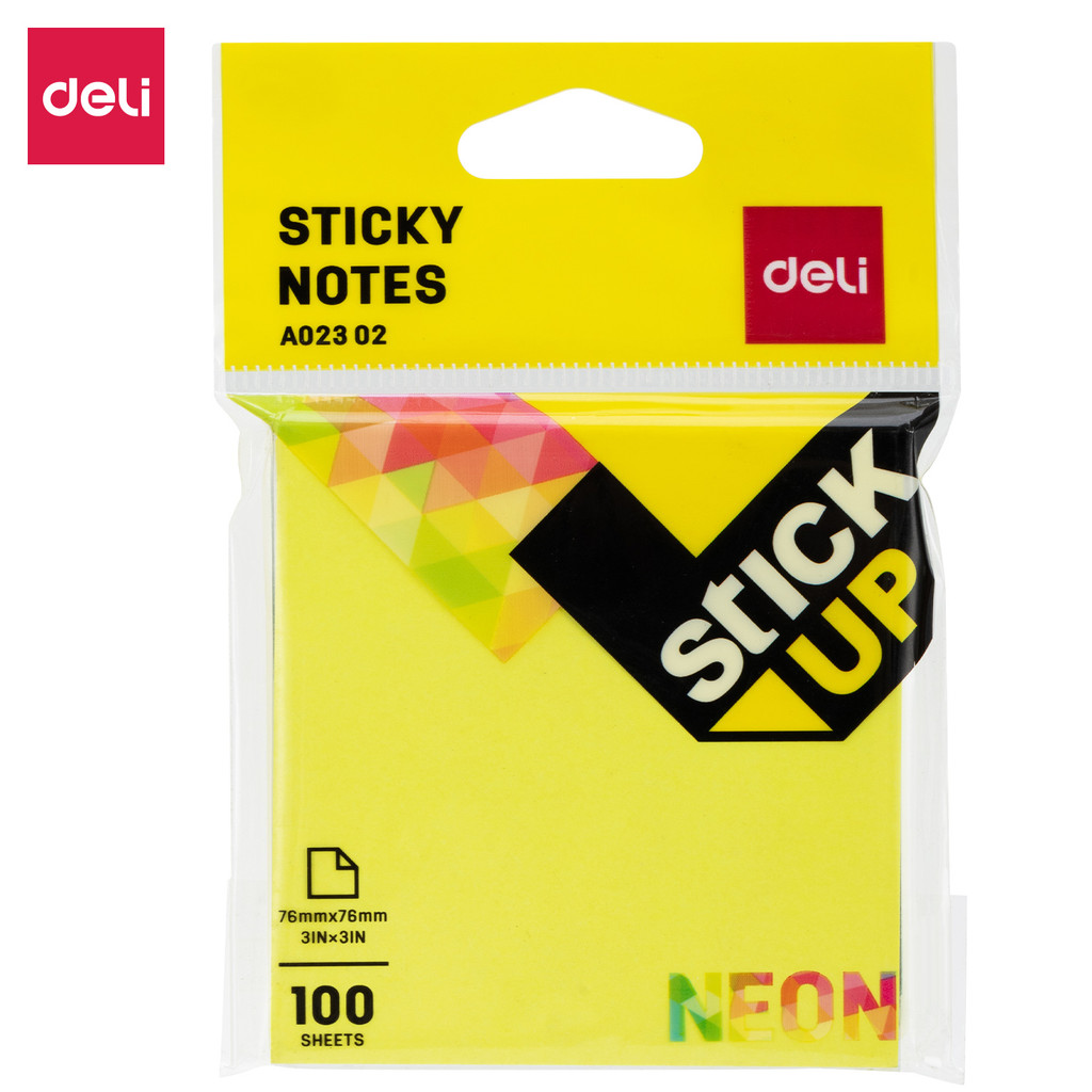 

Deli | Sticky Note NEON Stick UP | 76 x 76 mm | 100 lembar | EA02302