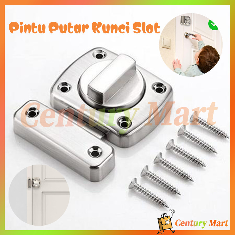 CM Grendel Pintu Kotak Bolak Balik Kecil / Pintu Putar Kunci Slot Jendela Selot /Pintu Rumah Slot Ku