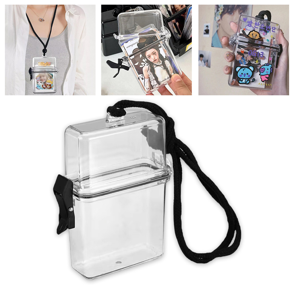 Tempat simpan photocard Wadah Ins Kotak Case Transparan Toploader Collect Box Holder Halter Kpop