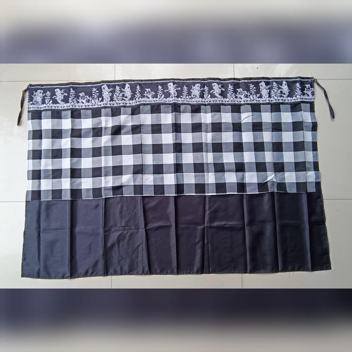 Wastra | Wastra Pelinggih | Putih kuning | Poleng - Poleng, 2,5 meter