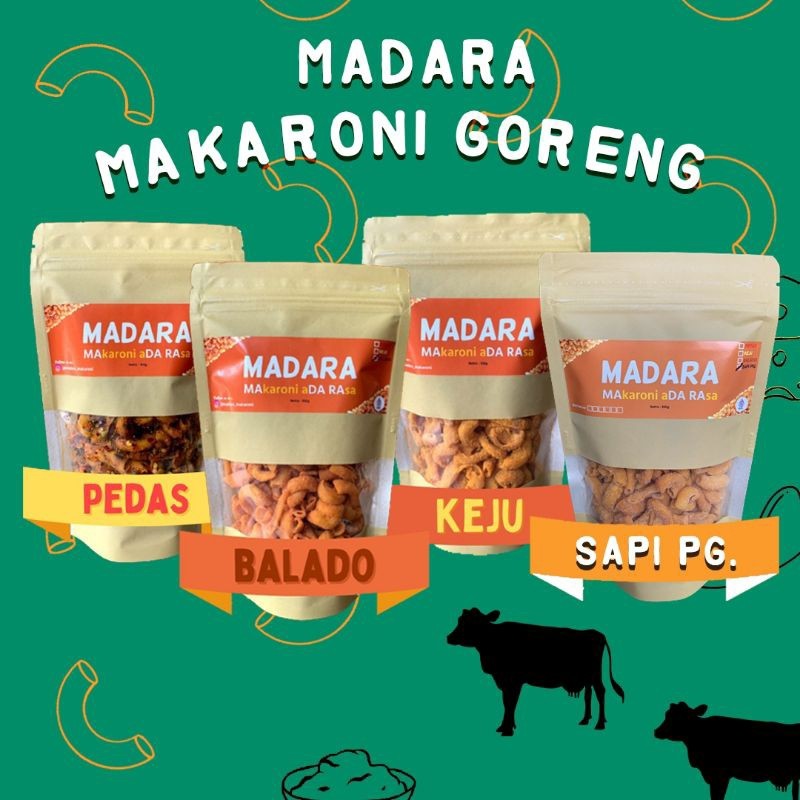 

PAKET HEMAT (4PCS) Madara Makaroni All Variant 100gr.