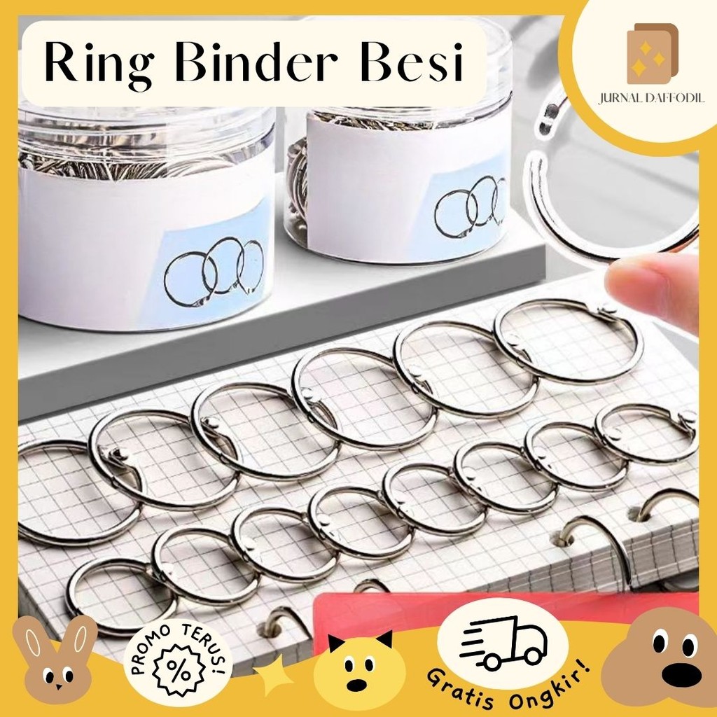 

Jurnal Daffodil - Ring Besi 25-30mm Serbaguna Binder Ring Buka Tutup Ring Jilid Buku Ring Loose Leaf Ring Bulat Kait Snap Ring