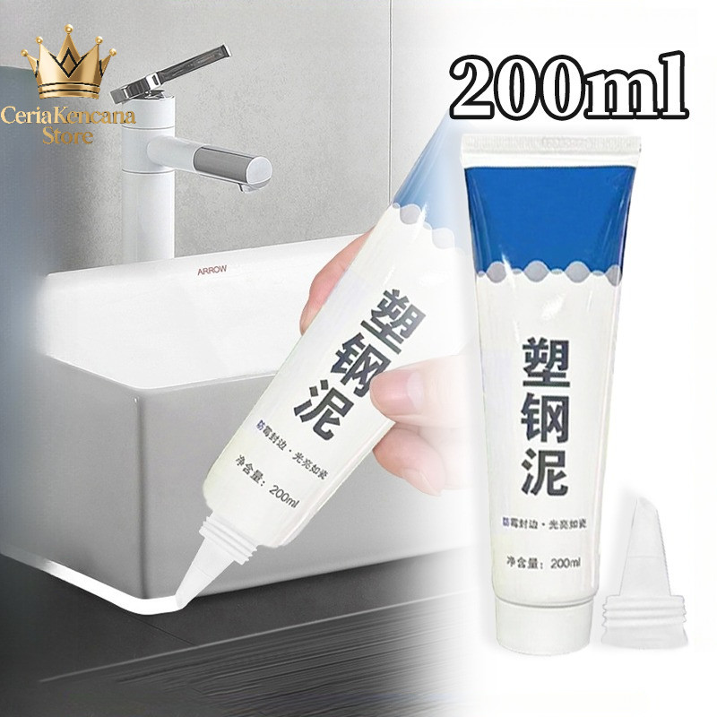 Lem Tahan Air Lem Anti Jamur Lem Lumpur Baja Plastik 200ml Tahan Lama Kuat Ikatan