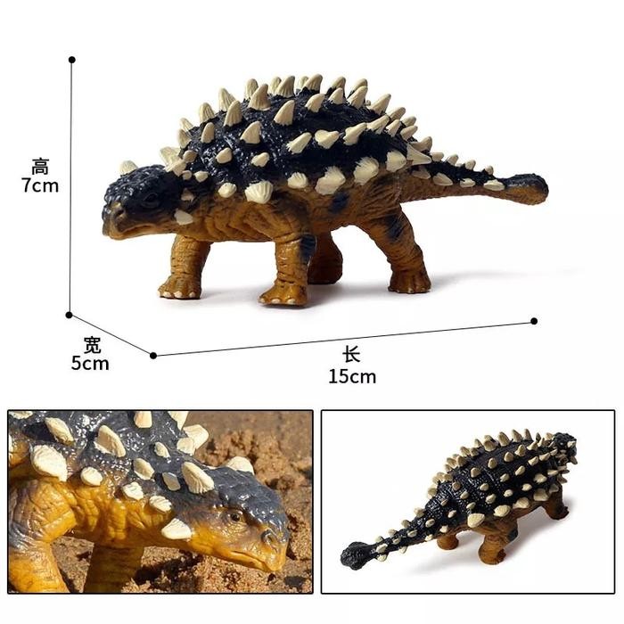 MAXX Dinosaurus World Park Jurassic ankylosaurus A Figure - Cokelat