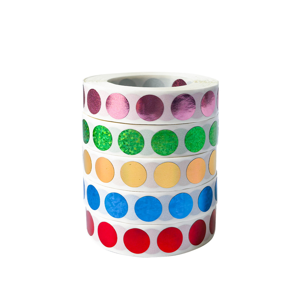 

Scratch Off Stickers 12*12mm Round Holographic Laser Color Metallic Hologram game Scratch Sticker Scratch Off Card