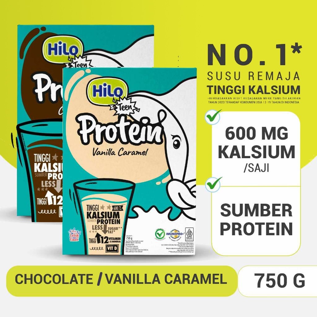 

Hilo Teen Protein 750gr - Susu Bubuk Hilo - Hilo Susu Remaja (Dewasa) Tinggi Protein