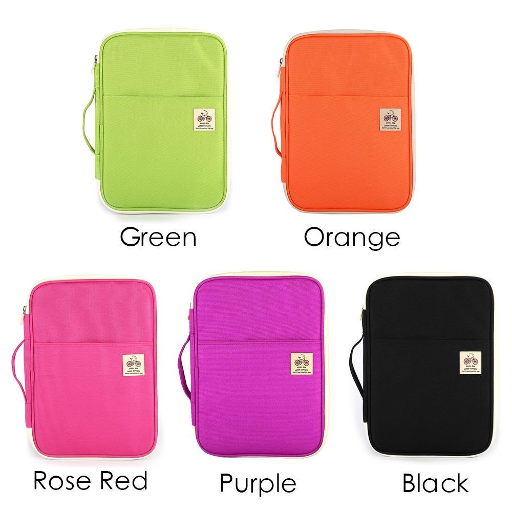 

Travel A4 Portfolio Zipped Conference Folder Document Case Bag File Organizer Multi-function Conference Package