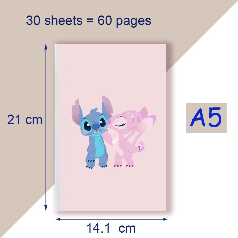 

A5 Notebook - Lilo & Stitch -Disney Stationery Note Book Writing Diary Journal Anime Figure Graffiti Kids Halloween Gift # X359