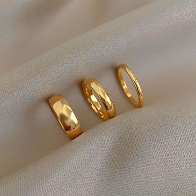 

Stainless Steel 18K Gold Plated Knuckle Rings For Lady Minimalist Rings For Women Finger Jewelry Party GiftNo Fade