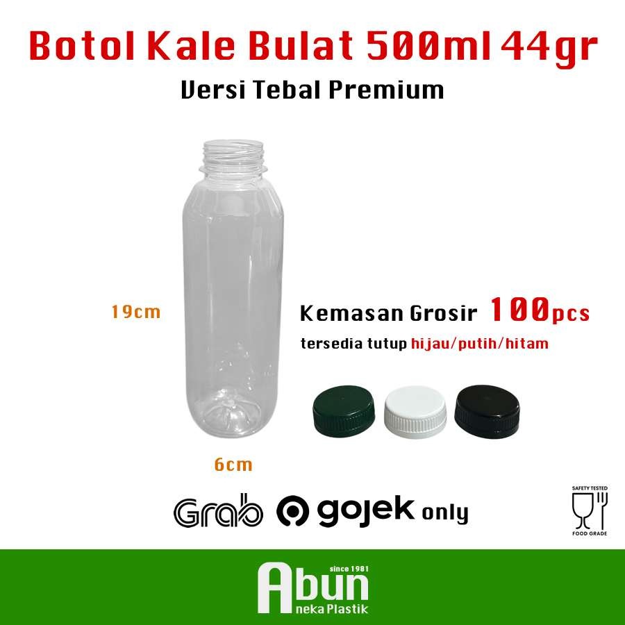 Botol Plastik Kale 50GR Tebal (500 ML) Isi 100pcs