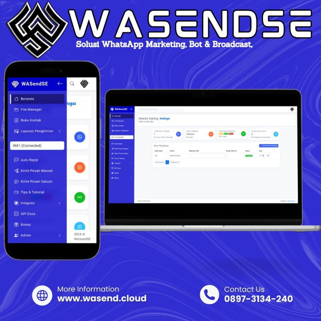 NEW WASendSE - Tools WA Marketing API (Tools WA Marketing Support Android, IOS, MAC, dan Windows)