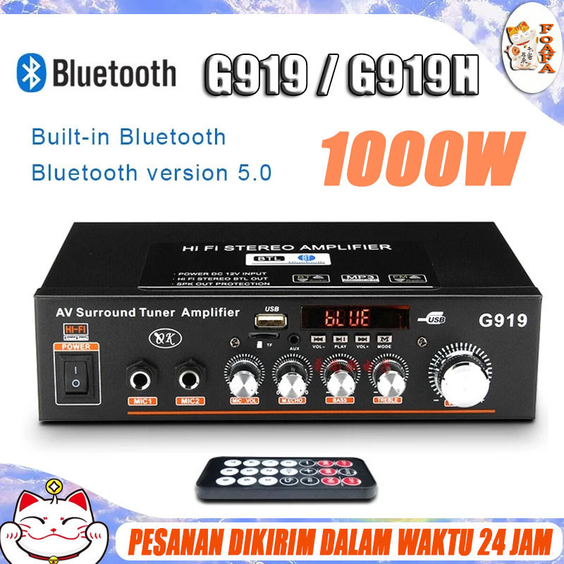 Bluetooth Audio Amplifier G919H Home Theater FM 1000W ORI/Power Audio Sound System/Ampli Full Bass S