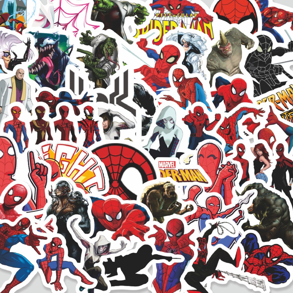 

Stiker Cutting Pack Sticker Kartun Spider Man The Animated Series Isi 100Pcs Series Aesthetic Lucu Keren Untuk Koper Bahan Vynil