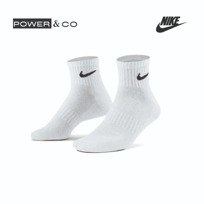 [Promo] Kaos kaki nike original pendek - 1 Pasang Putih, M (38-42)