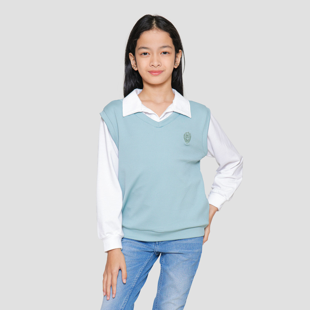 Nevada Texture Collar Sweater Anak Perempuan 121971323