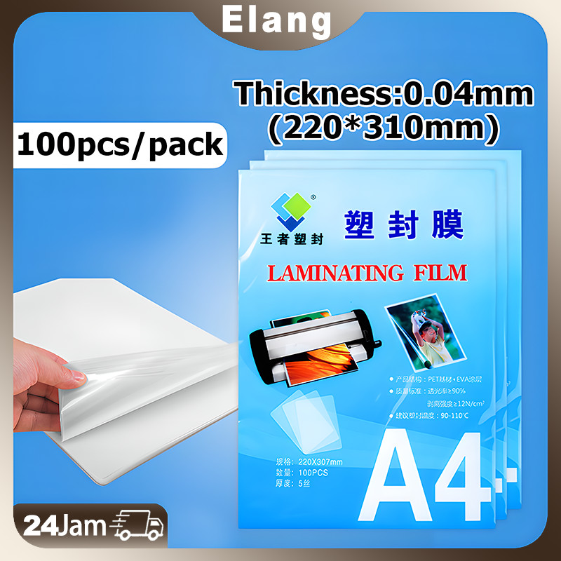

100 PCS / Pack Ukuran A4 Untuk Mesin Laminating Film Laminating PET EVA