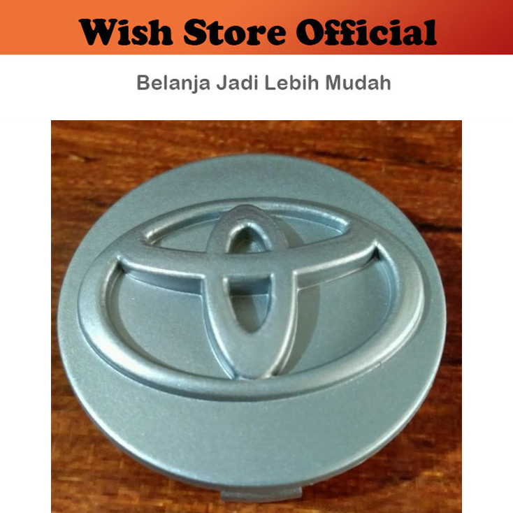 Tutup Wheel Dop Lubang Tengah Velg Roda Ban Cover Agya Sienta Yaris Calya Silver Wheeldop Toyota