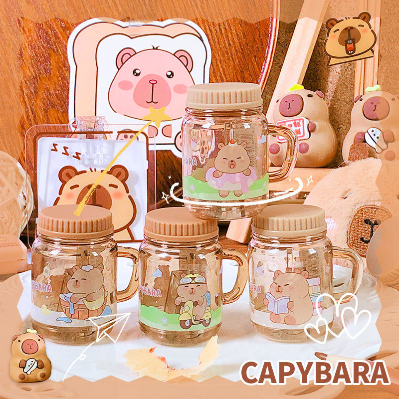 

kawaii stationery and office accessories back to school supplies cute thing capybara cup pencil sharpener school accessories