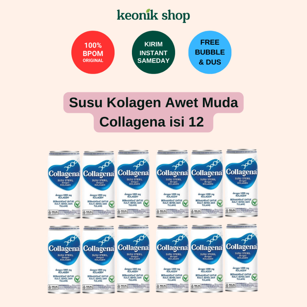 

Keonik Shop | COLLAGENA Susu Steril Kolagen 189ml - Susu Anti Keropos dan Awet Muda