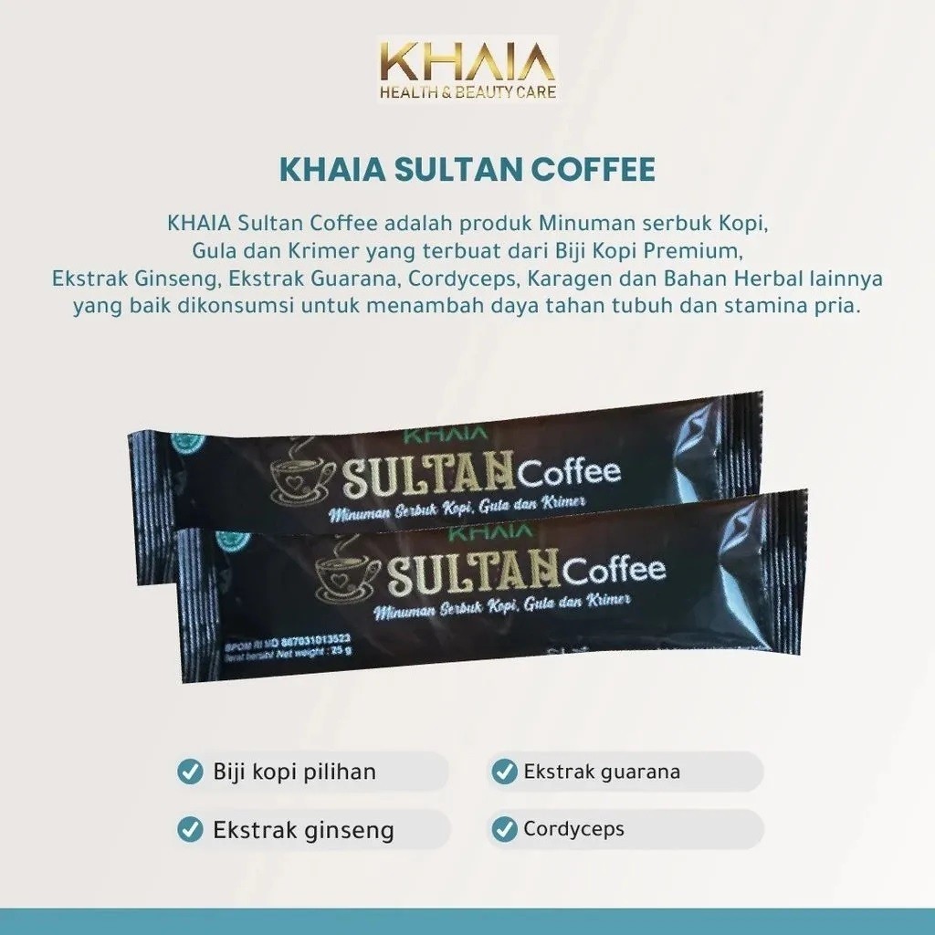 

Sultan Coffee | Kopi Stamina Pria Khaia kopi sultan instan nikmat berkhasiat