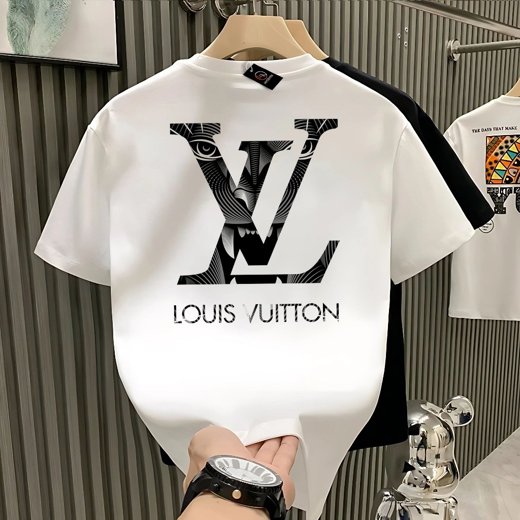 Baju Kaos Cowok Distro Keren Terbaru Motif LV Custom