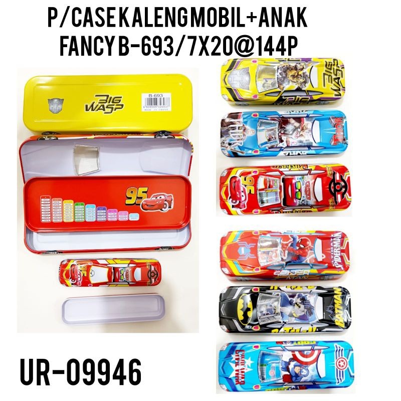 

B-693 Kotak pensil/tempat pensil kaleng mobil+anak fancy B-693