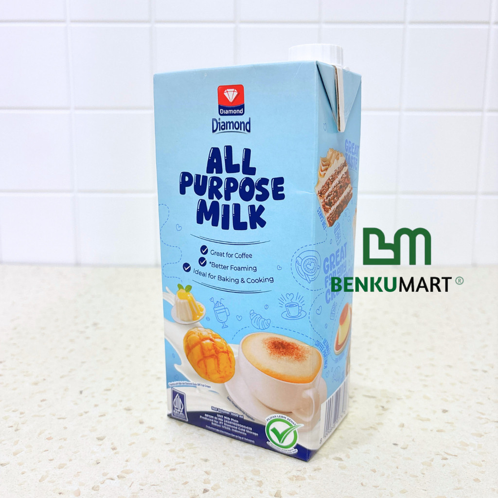 

[KARTON] Diamond UHT All Purpose Milk (12 x 1 Liter) Susu Baking & Cooking 1 Karton isi 12