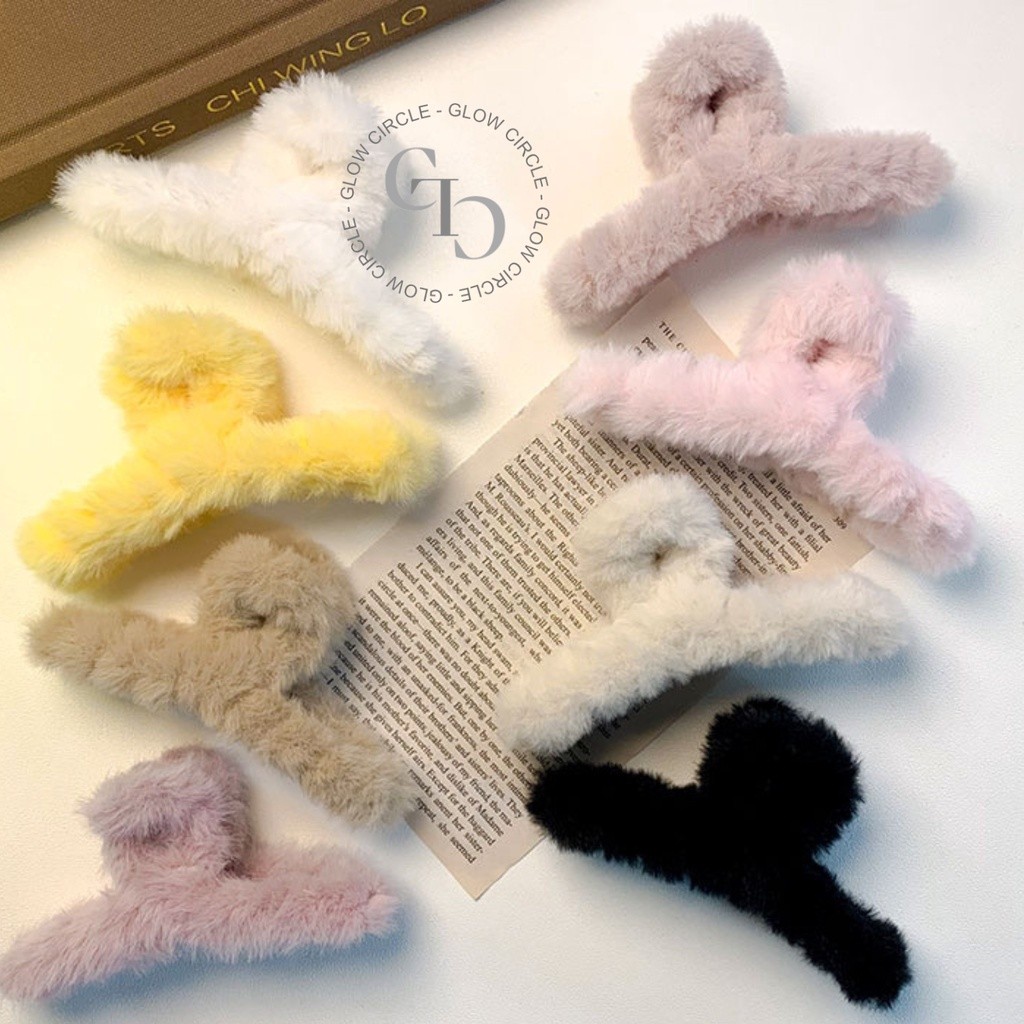 Jepit Rambut Bulu / JepitRambut Bulu Korea / Jepit Rambut Bulu Wanita Gaya Korea