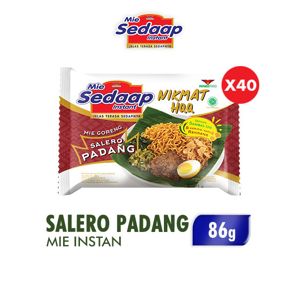 

(Oyi Grosir) 1 DUS ISI 40 PCS!! Sedaap Mie Instan Goreng Salero Padang Bag 86 gr x40