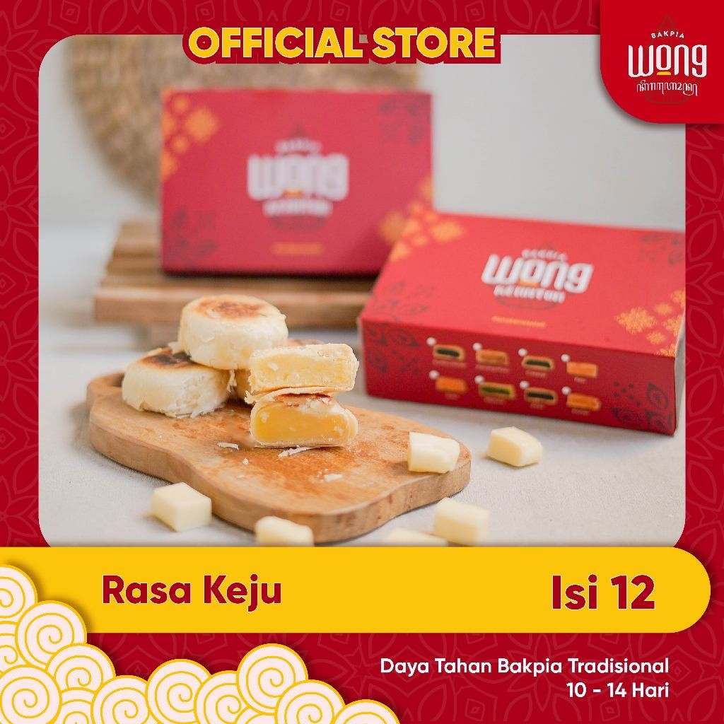 

Bakpia Wong Keraton - Bakpia Reguler Keju Isi 12