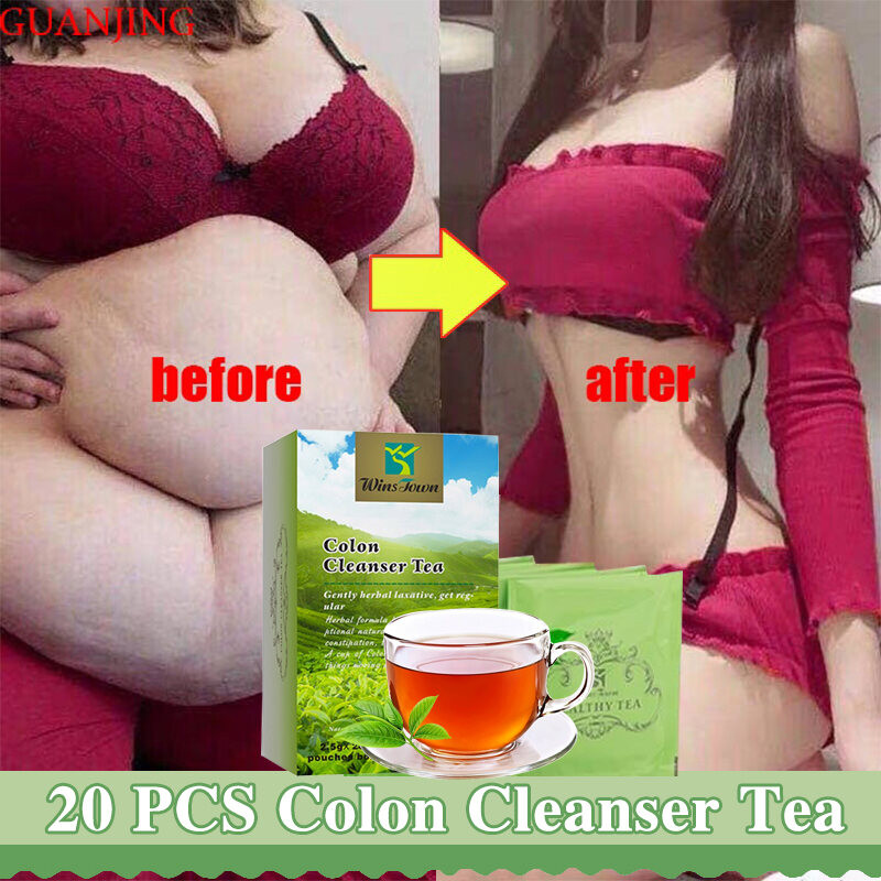 

New Style SLMMING GREEN 20PCS Slimming tea Detox slimming colon cleansing tea,Chinese herbal fat burning, weight loss and detoxification tea 2025 New