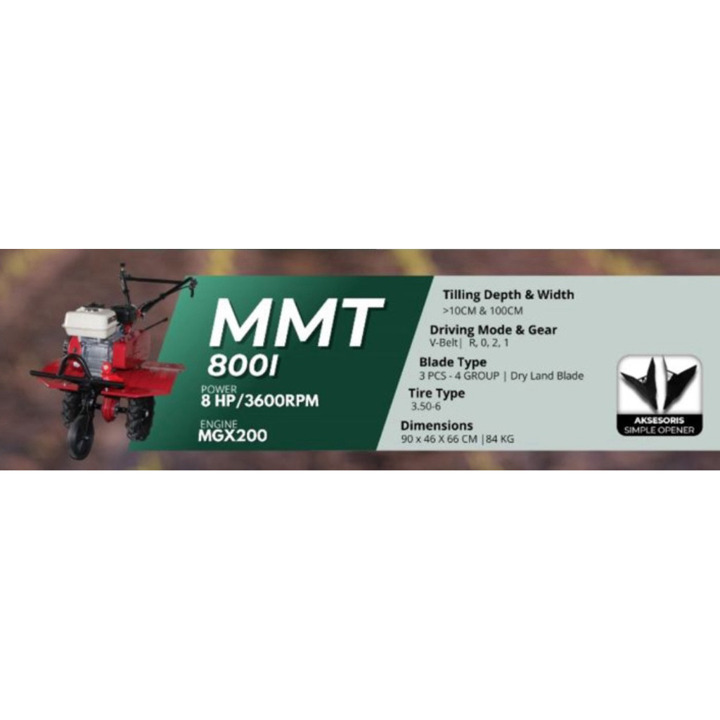 MINI TILLER MATARI MMT800i MESIN BAJAK SAWAH CULTIVATOR MATARI TERMURAH