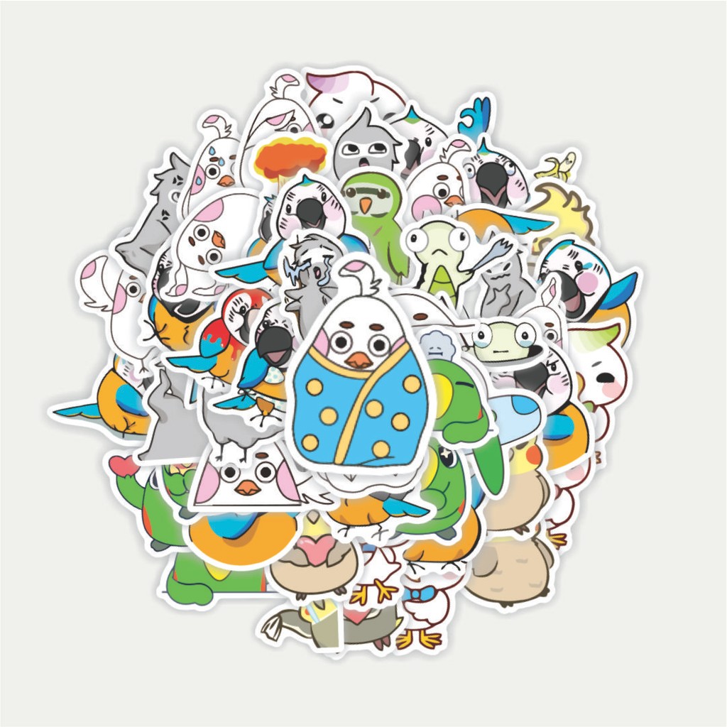 

Sticker Pack Stiker Hewan Burung Beo | Sticker TUMBLR | Stiker LAPTOP KOPER HELM