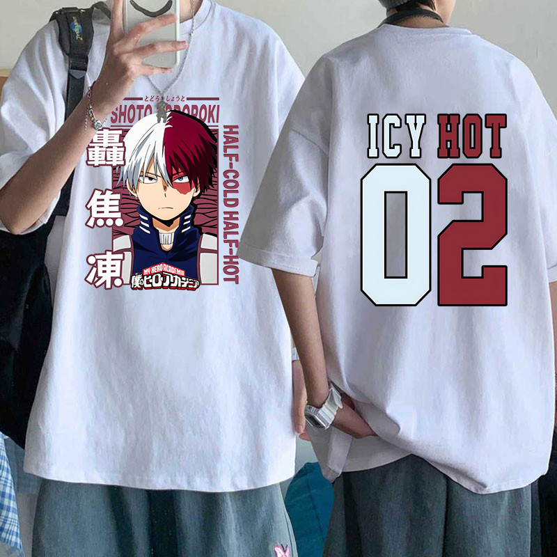 Kaos Todoroki Shoto Print T-shirt