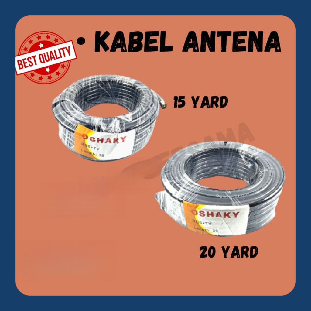 KABEL ANTENA RG6 ANTENA TV 15 YARD - 20 YARD KABEL RG6+ TV