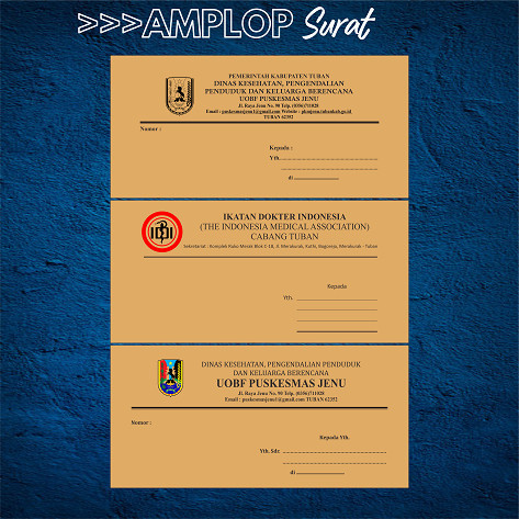 

Cetak Kop Amplop Surat Resmi Coklat / Amplop Dinas