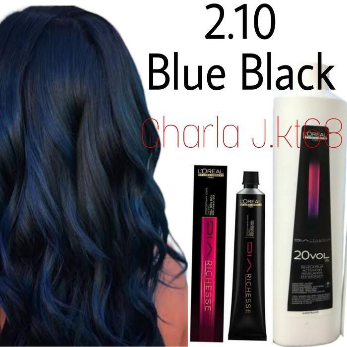 Toning rambut / cat rambut loreal diarichesse 2.10 BLUE BLACK - CAT SAJA