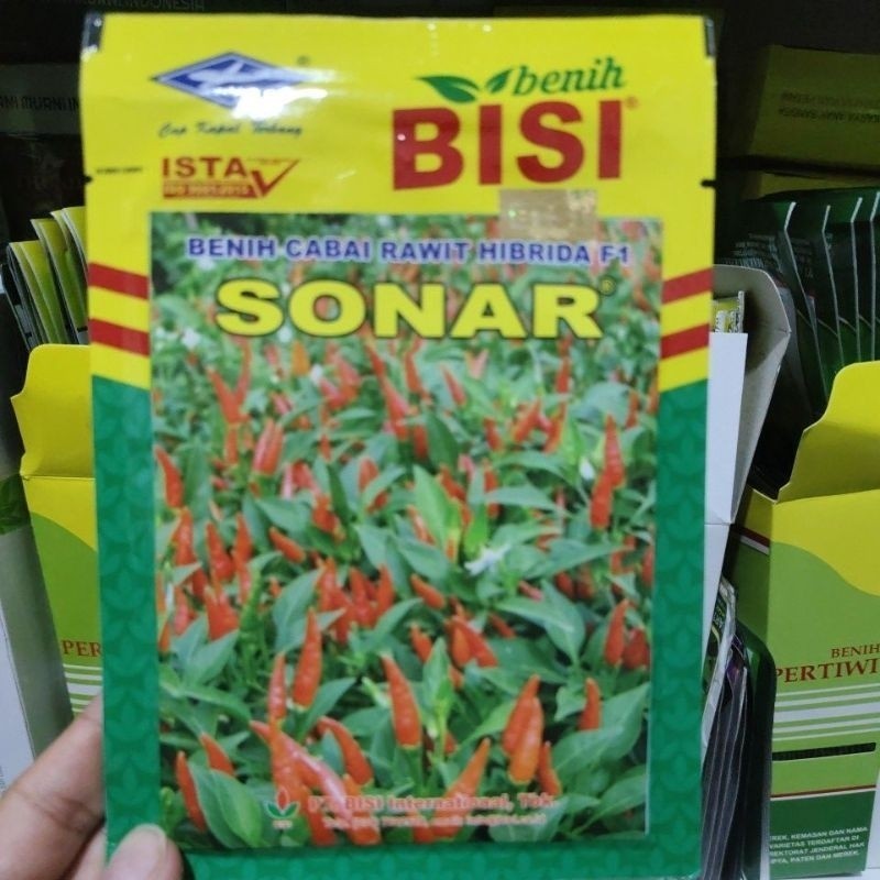 Benih cabe SONAR F1 10 gram cabai rawit hijau hibrida dari kapal terbang bisi cabe sonar 10gr