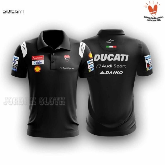 Polo Shirt Tshirt Kaos Kerah Team DUCATI Daiko Kaos Motor Polo Motor Kaos Ducati Polo Ducati Kaos Bi