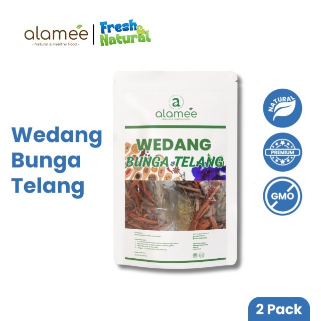 

ALAMEE Wedang Uwuh Bunga Telang Rempah Minuman Herbal Asli Alami Langsung Seduh Lengkap Tradisional fresh and natural