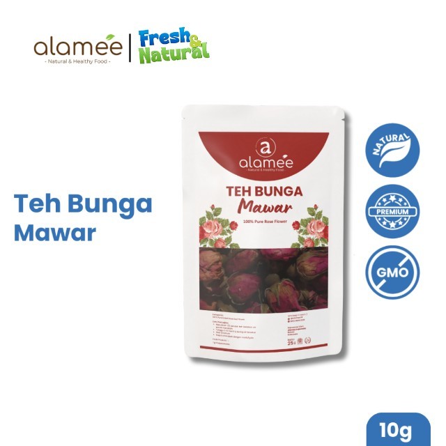 

Teh Bunga Mawar Rose Flower Kemasan Toples Flower Tea Organik Kering Dried Alami 10gr fresh and natural
