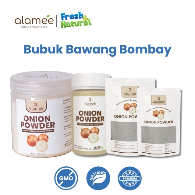 

ALAMEE Bawang Bombay Bubuk Onion Powder Ground Spice Bumbu Bombai Dapur Organik Tanpa Campuran 50gr fresh and natural