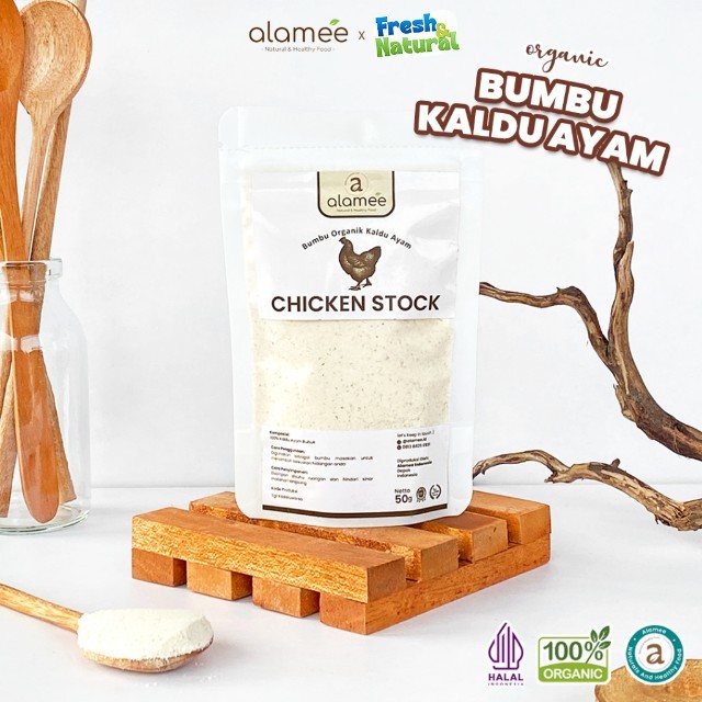 

ALAMEE Kaldu Ayam Bubuk Non MSG Bumbu Dapur Chicken Powder Seasoning Spice 50gr freshandnatural
