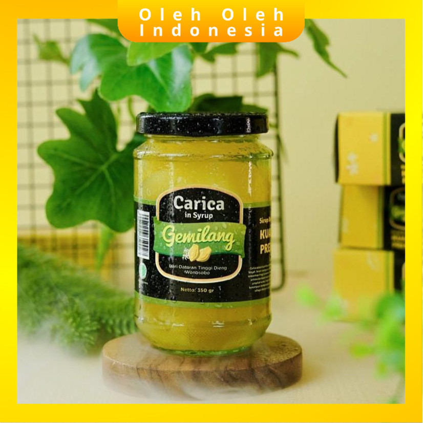 

Carica Gemilang Botol Minuman Buah Pepaya Dieng Segar Manisan Buah 350gr