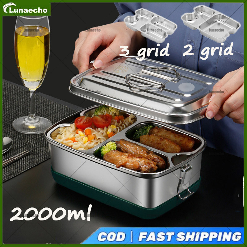 Lunch Box Stainless 2L 2 Tingkat - Anti Tumpah & Kompor Induksi AMAN