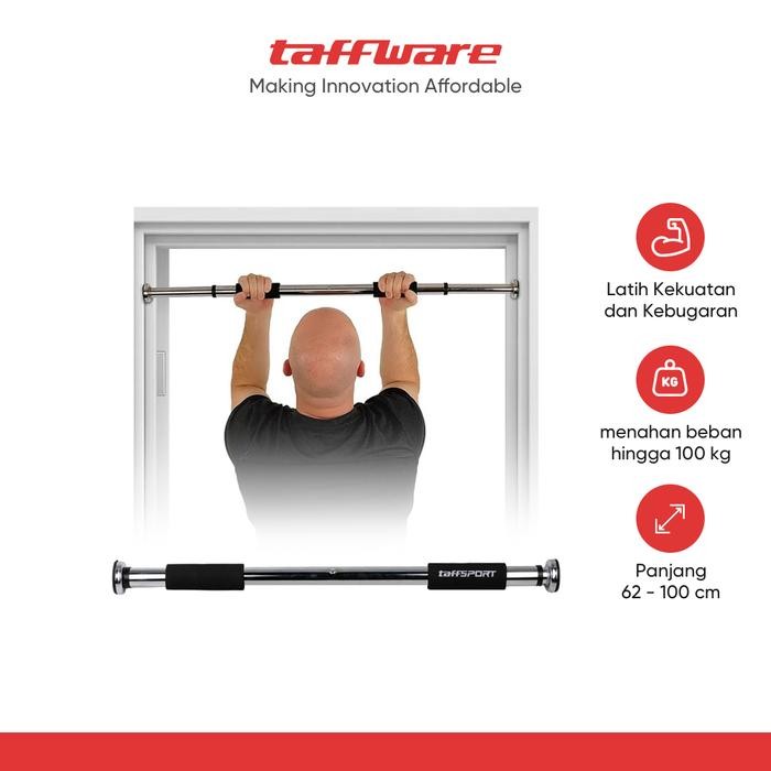 TaffSPORT Tiang Latihan Pull Up Pintu Solid Grip 62-100cm - HW139501
