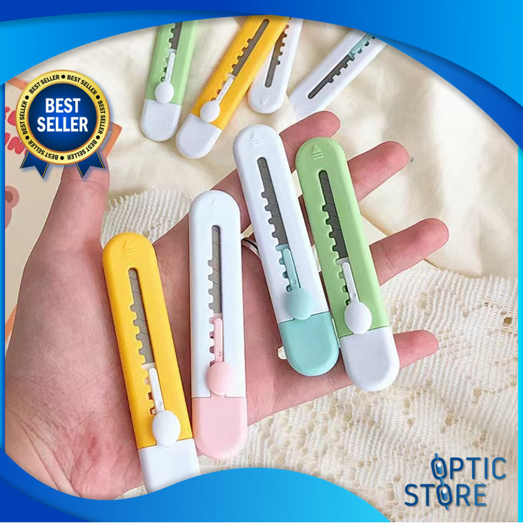 

OPTIC 6234 Cutter Mini Motif Polos Pisau Silet Ukir Kecil Mini Cute Cutter Pemotong Kertas Cutter Portable Ukuran Kecil